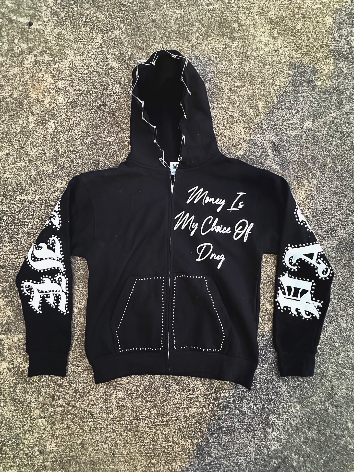 “Money Is My Choice Of Drug” Zip Up